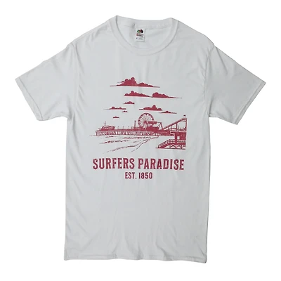 Retro Surfer's Paradise Graphic Tee