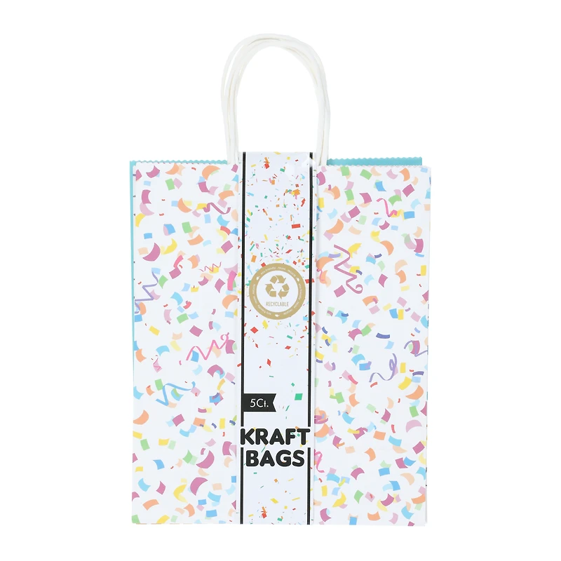 5-Pack Kraft Party Gift Bags