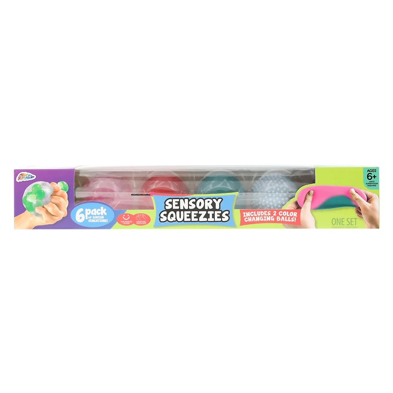 Grafix® Sensory Squeezies Squishy Toys 6-Pack