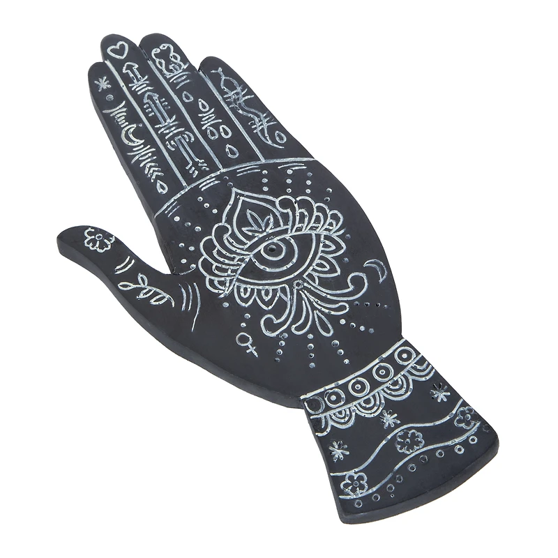 Hamsa Hand Palm incense Burner 7.6in