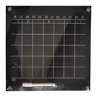 Acrylic Dry Erase Monthly Calendar 12in x 12in