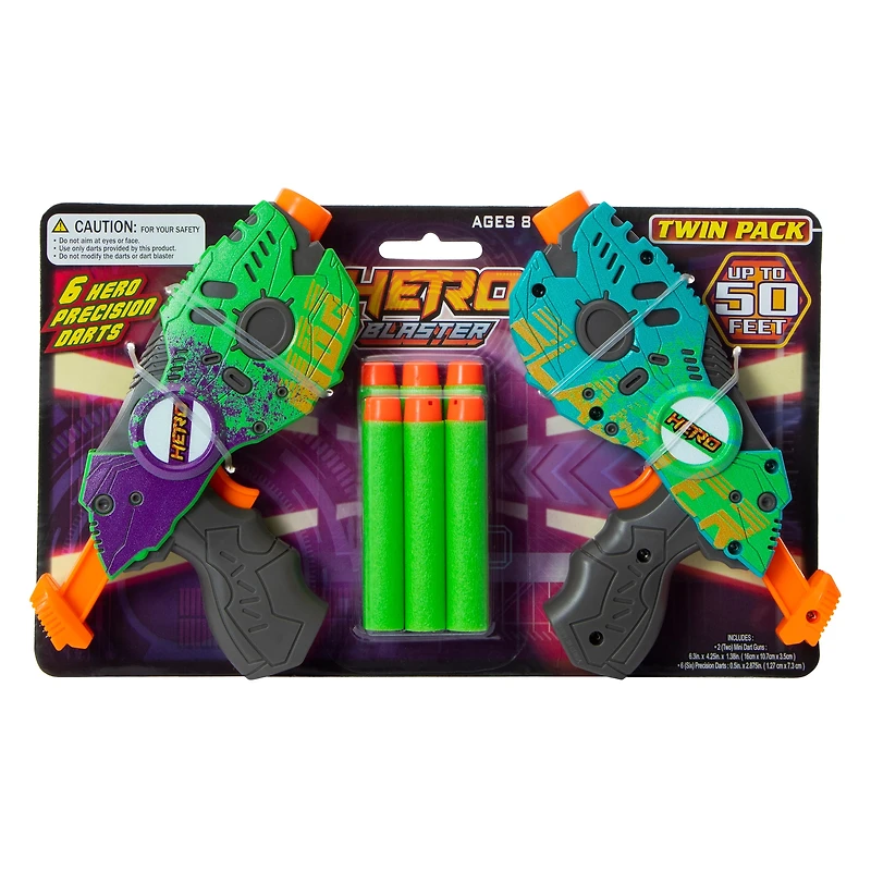 Hero Mini Dart Blaster 2-Pack