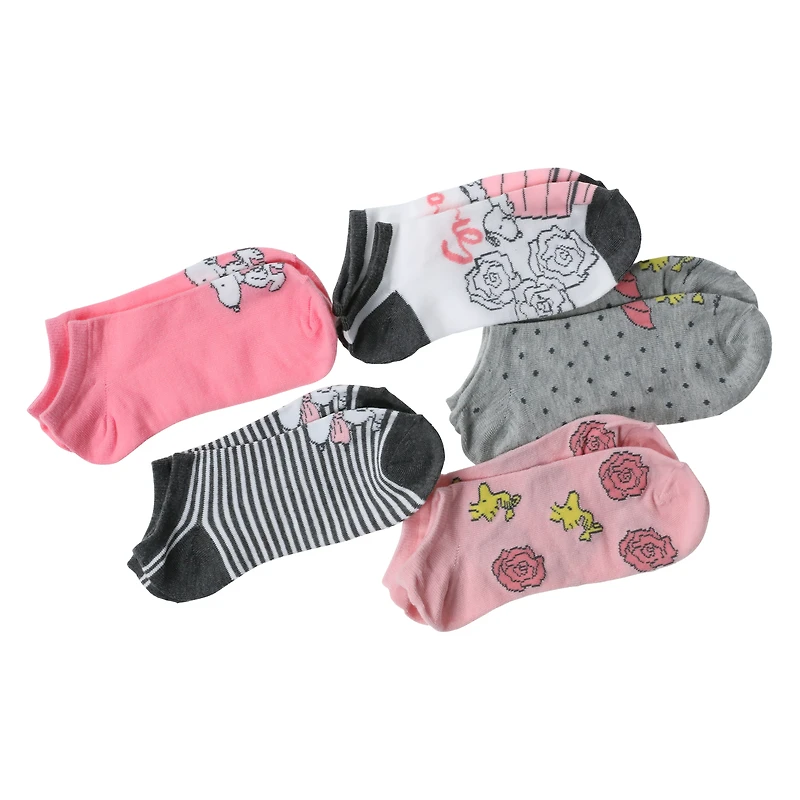 Peanuts® Ladies No-Show Socks 5-Pack