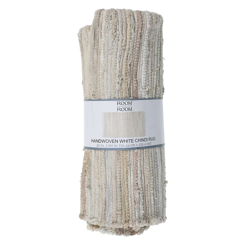 Chindi Rug 3ft x 5ft - White
