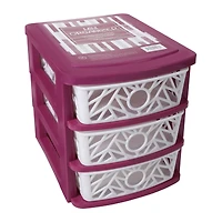 Crystal Cut 3-Drawer Mini Organizer 7.5in