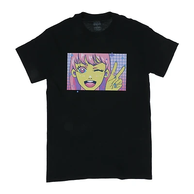 Anime Peace Sign Graphic Tee