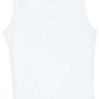 Juniors White Ribbed Tank Top