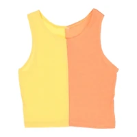 Juniors Yellow & Orange Split Tank Top