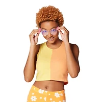 Juniors Yellow & Orange Split Tank Top