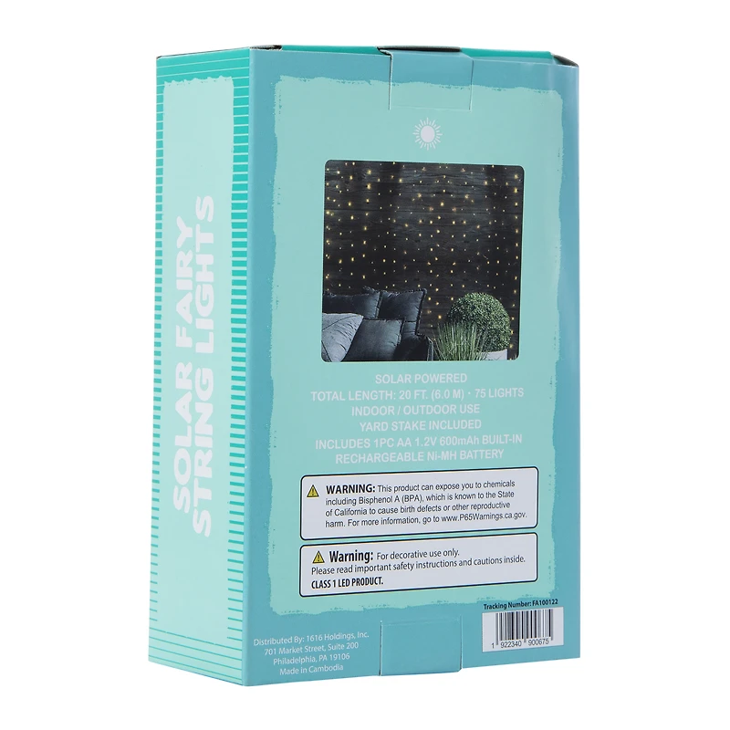 Solar Fairy String Lights 20ft