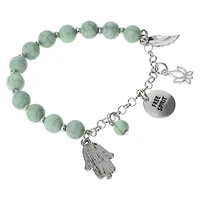 Semi-Precious Beaded Charm Bracelet