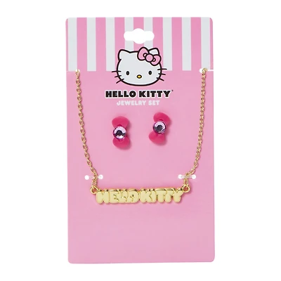 Hello Kitty™ Necklace & Bow Earring Set