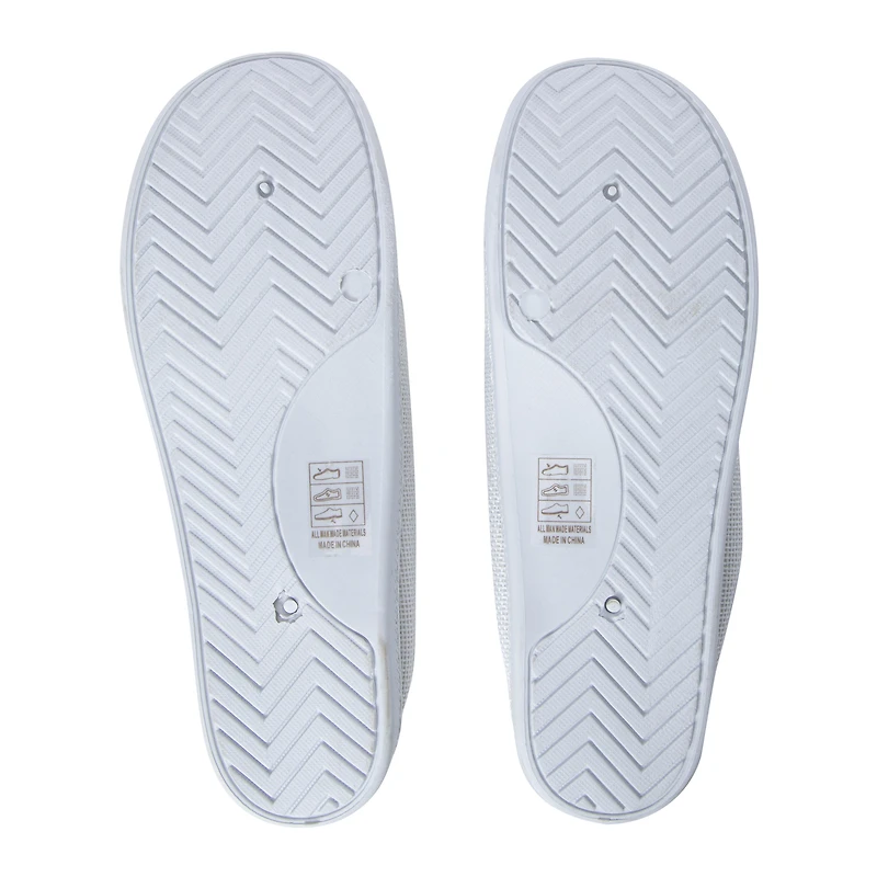 Ladies White Scrunch Back Sneakers