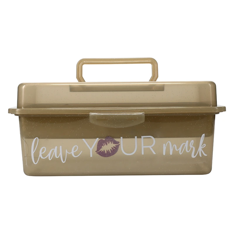Makeup Organizer Box With Tray 9.6in x 5.6in