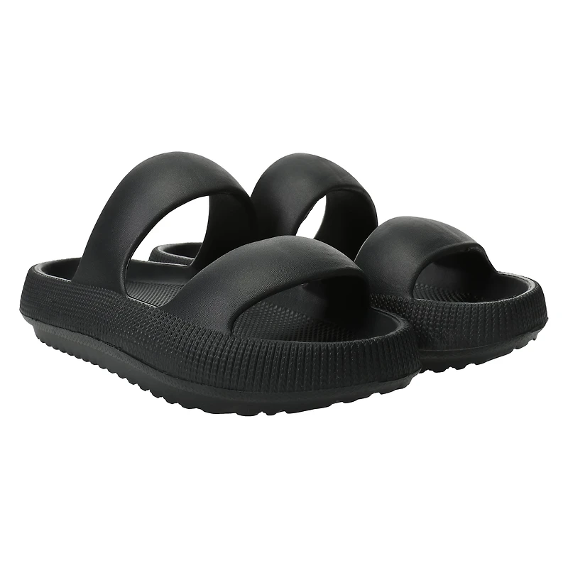 Ladies Double Band Puff Sole Sandals