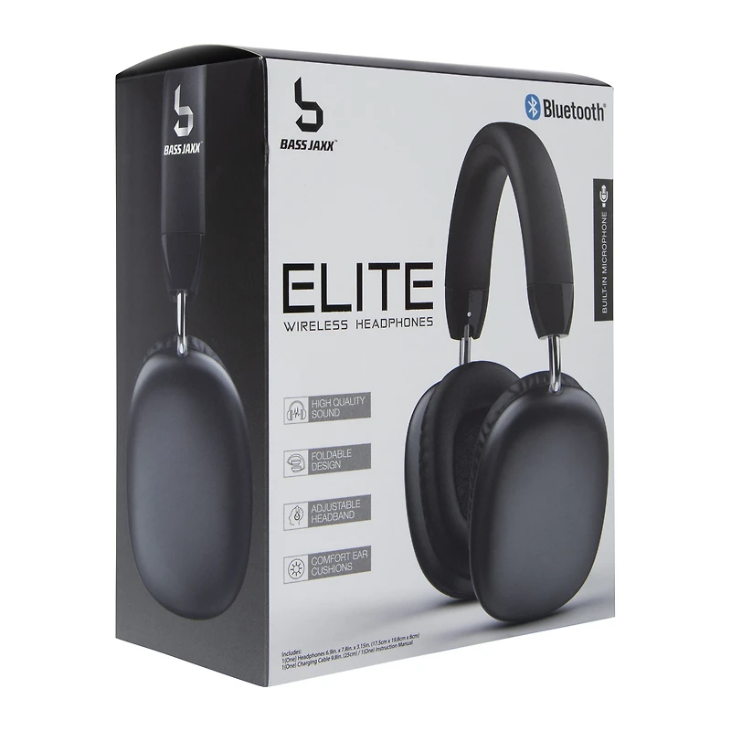Bluetooth® Elite Cushioned Wireless Headphones With Mic