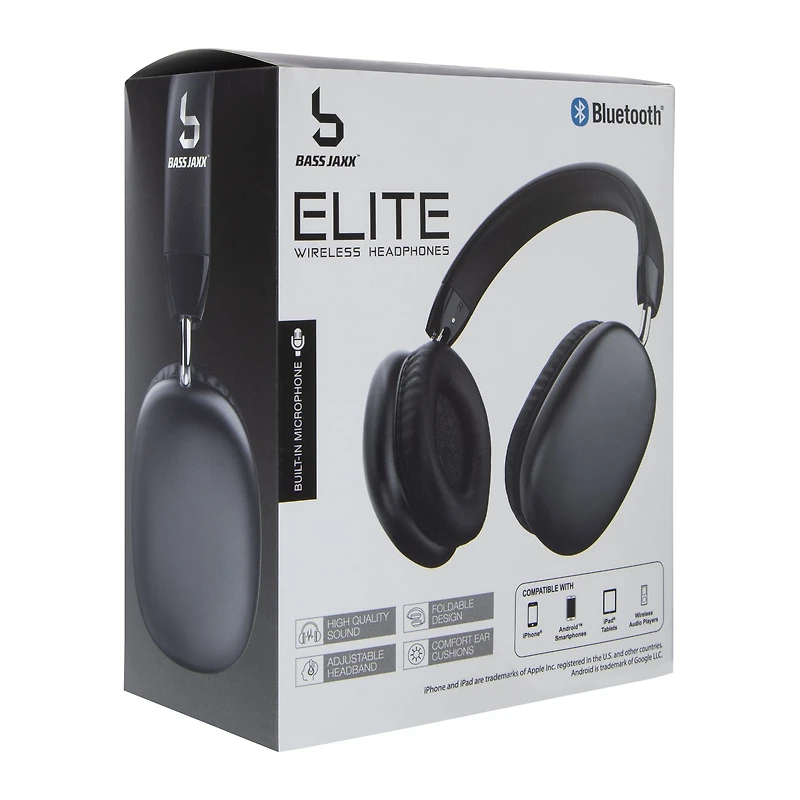 Bluetooth® Elite Cushioned Wireless Headphones With Mic