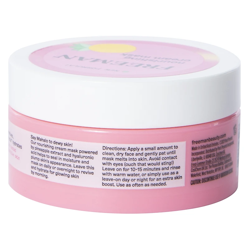 Freeman® Nourishing Pineapple & Hyaluronic Acid Cream Facial Mask 1.7 Fl.oz