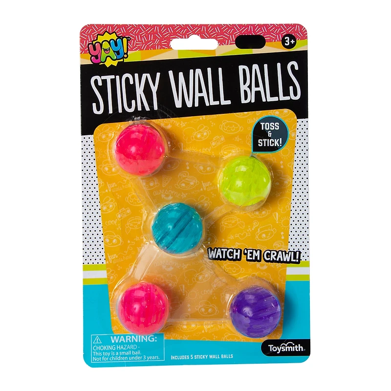Yay!™ Sticky Wall Balls 5-Pack