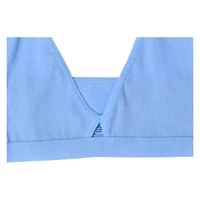 Blue Ribbed Cut-Out Bralette