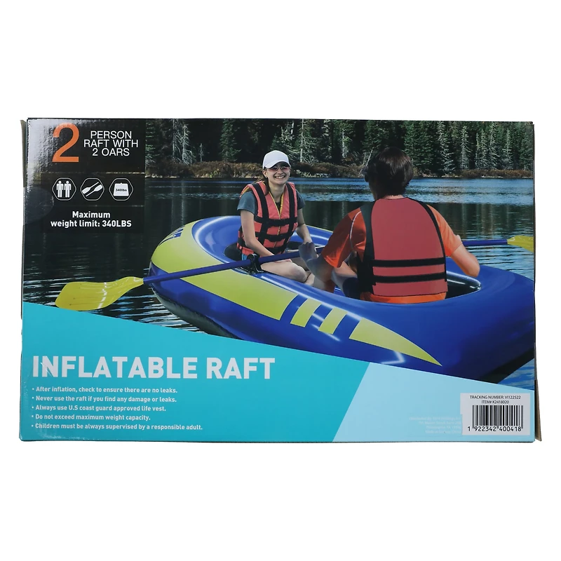 inflatable Raft With Oars 76.7in x 44.8in