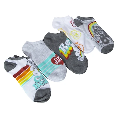 Care Bears™ No-Show Socks 5-Pack - Gray Border