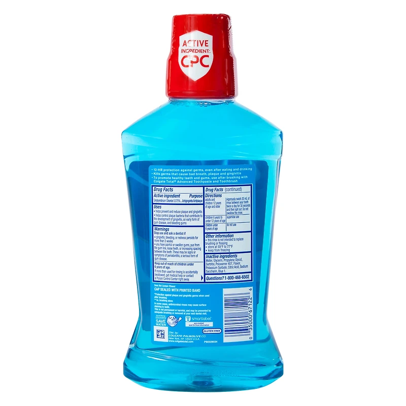 Colgate® Peppermint Antibacterial Mouthwash 16.9 Fl.oz