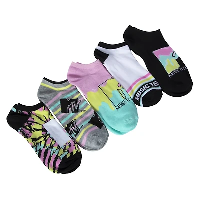 Ladies Mtv™ Tie Dye Low-Cut Socks 5-Pack