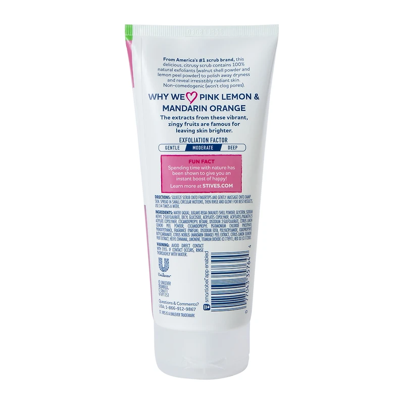 St. Ives® Radiant Skin Scrub, Pink Lemon & Mandarin 6oz