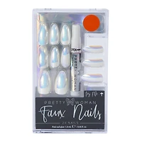 Pretty Woman Faux Nails 24-Piece Set - Pink Chrome