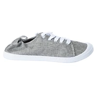 Ladies Gray Scrunch Back Sneakers