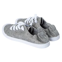 Ladies Gray Scrunch Back Sneakers