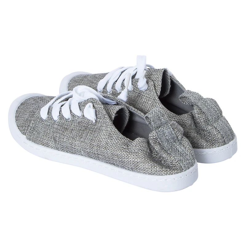 Ladies Gray Scrunch Back Sneakers