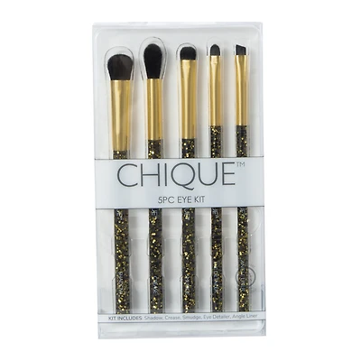 Chique™ Eye Brush Kit 5-Count - Black & Gold