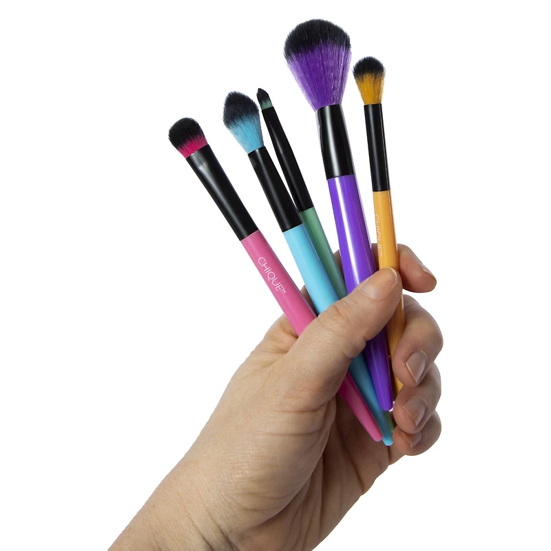 Chique™ 5-Piece Face Makeup Brush Set - Bright
