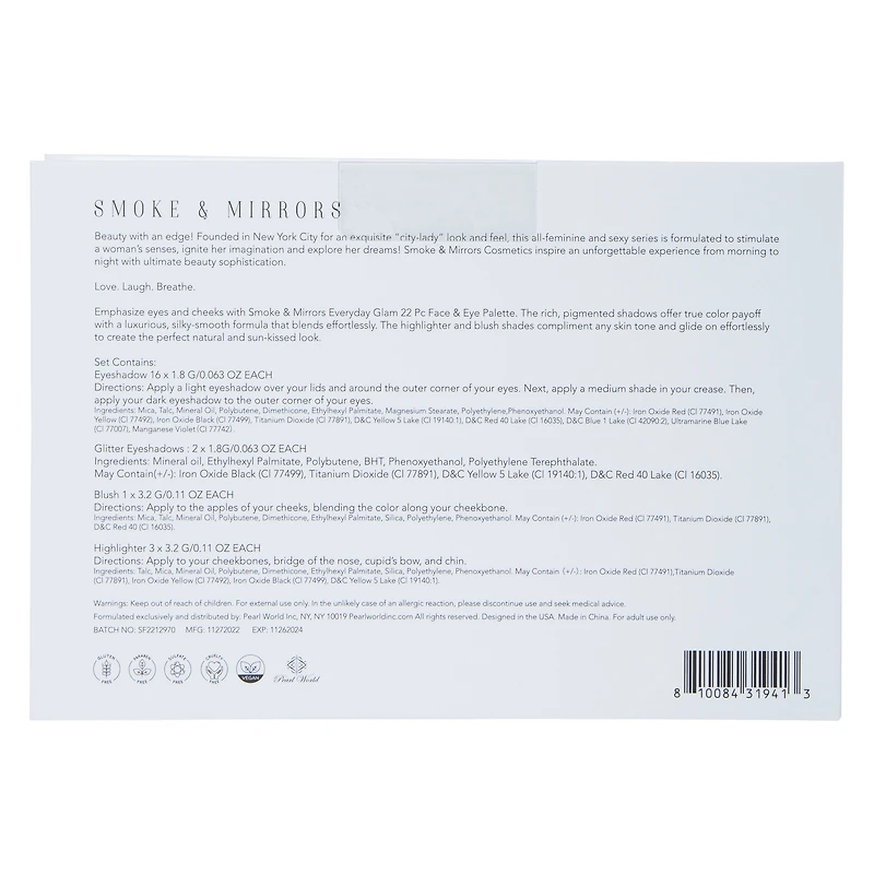 Smoke & Mirrors Everyday Glam Face & Eye Palette 22-Piece