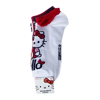 Hello Kitty® Ladies Ankle Socks 5-Pack - Red & Blue