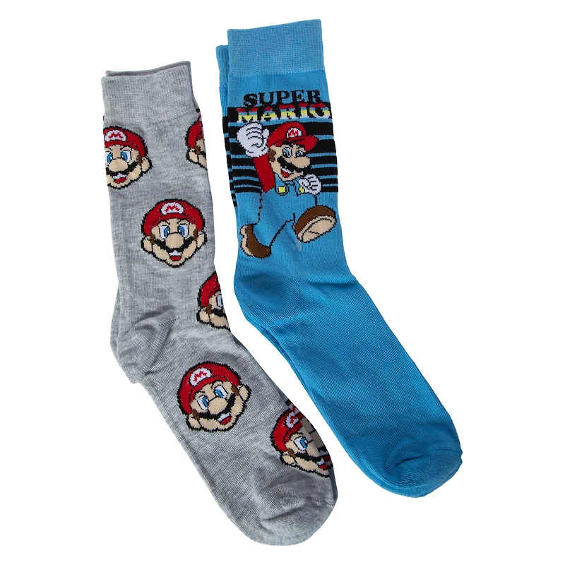 Nintendo® Super Mario™ Mens Crew Socks 2-Pack