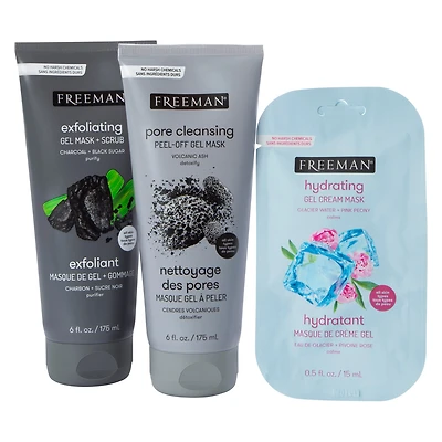 Freeman® Face Mask Set 3-Count - Cleansing Exfoliating