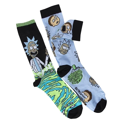 Rick & Morty™ Mens Crew Socks 2-Pack