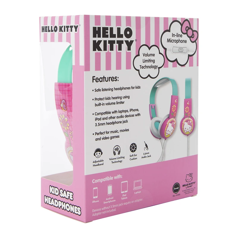 Hello Kitty® Kid-Safe Wired Headphones With Mic