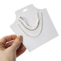 Layered Rhinestone Chain Necklace
