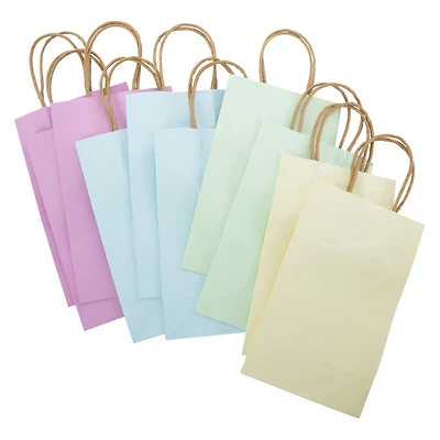 Small Pastel Kraft Gift Bags 8.35in x
5.2in 10-Count