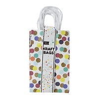 Small Polka Dot Kraft Gift Bags 8.35in x 
5.2in 10-Count