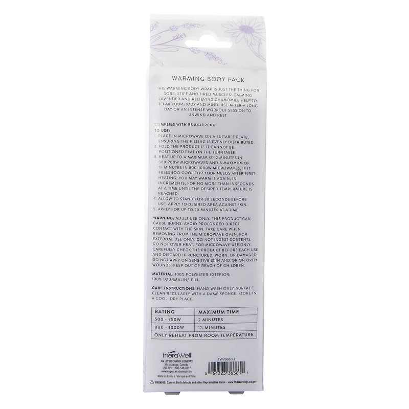 Therawell® Warming Body Pack - Purple
