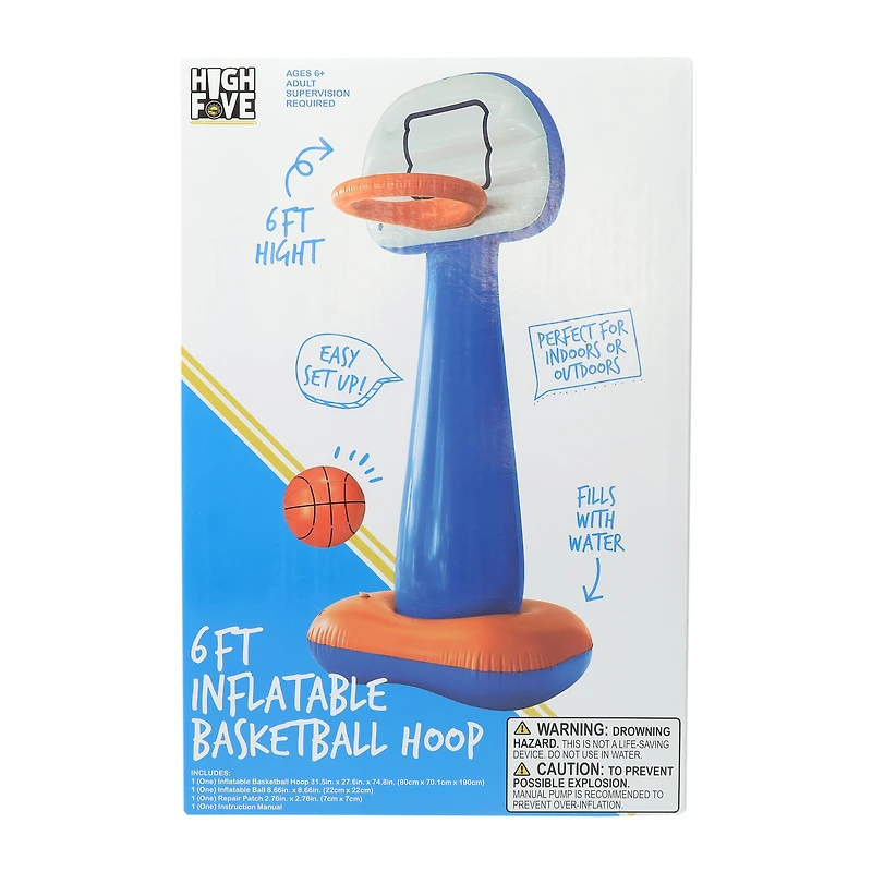 High Five® inflatable Basketball & Hoop 6ft