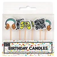 Pick Birthday Candles 6-Count - Gamer