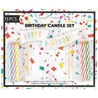 Spiral Birthday Candles & Happy Birthday Pick Candle