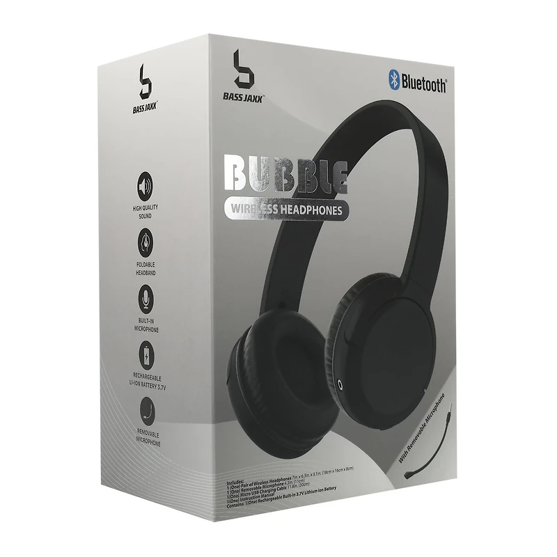 Bubble Bluetooth® Wireless Headphones With Removable Mic