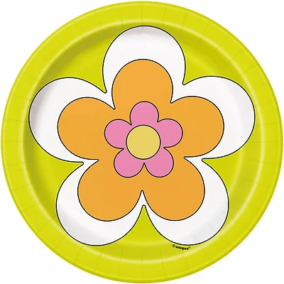 Paper Plates 7in 8-Count - Flower Power